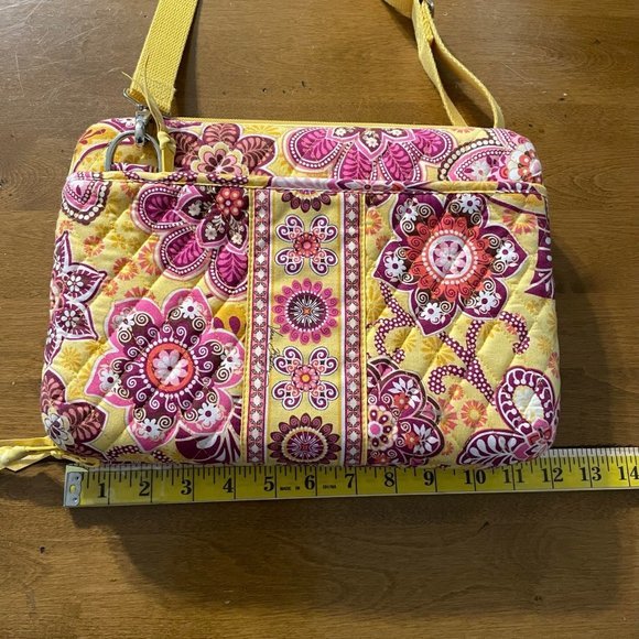 Vera Bradley Bali‎ Gold Table Hard Case Holder With Shoulder Strap Zip Up - Picture 11 of 12